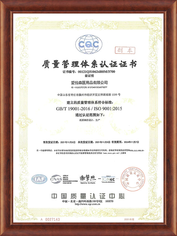 International Quality Management System Certification